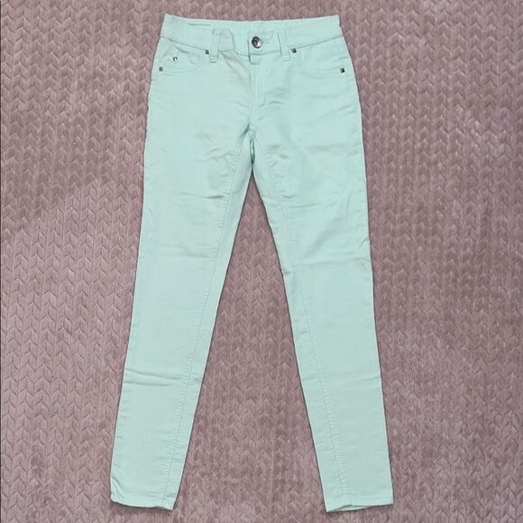 Justice Girls Mint Green Skinny Jeggings - Picture 1 of 5